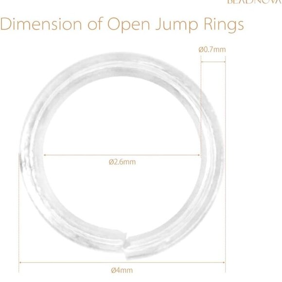 4mm Silver Jump Rings for Jewelry Making Open Jump Rings for Keychains and Neckl - Picture 2 of 5
